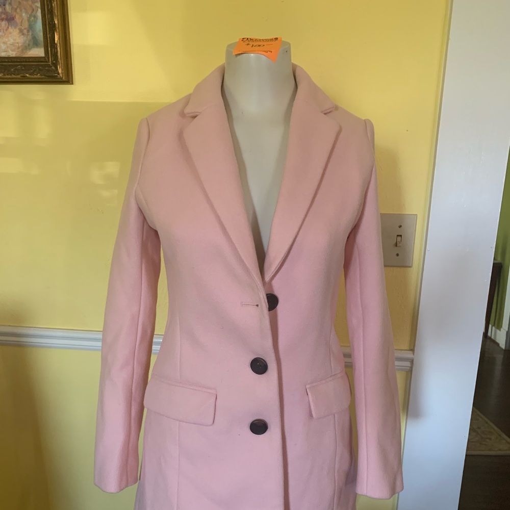 Allegra K Single Breasted Notched Lapel Coat With Flap Pockets Size XS